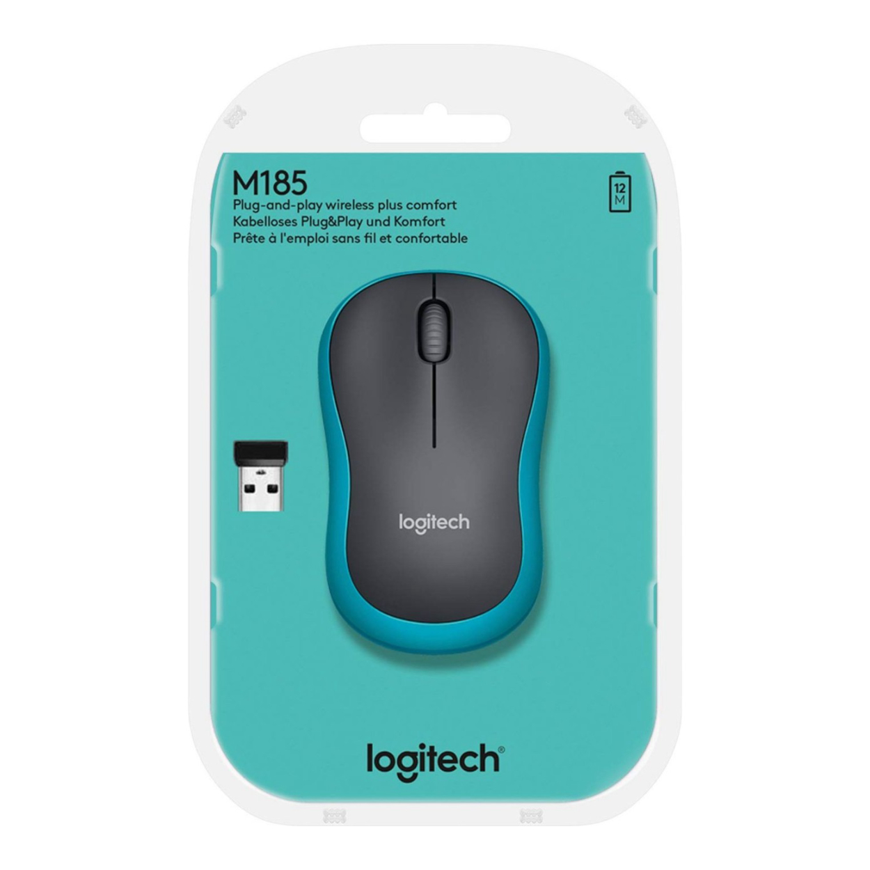 LOGITECH M185 Mavi-Gri Kablosuz Mouse (910-002236)